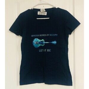 Whisper Words Of Wisdom Let Men's‎ Cotton Tee T-Shirt Navy Blue Small